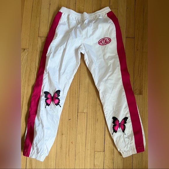 Petals by Petals & Peacocks - Butterfly White Track Pants - Picture 2 of 8